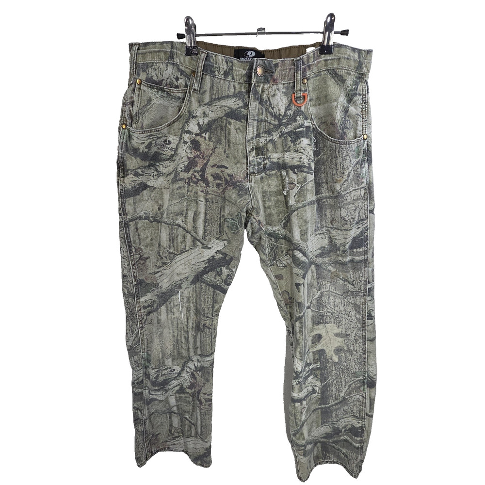 Mossy Oak Pants Mens 36x34 Green Hunting Country Camo Pockets Woodlands Y2k 2000